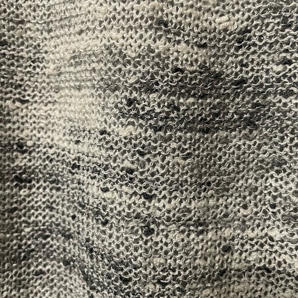 NWT Miracle Lightweight Gray Knit Sweater Semi Sheer Back Insert with Tie. S/M - Picture 7 of 9